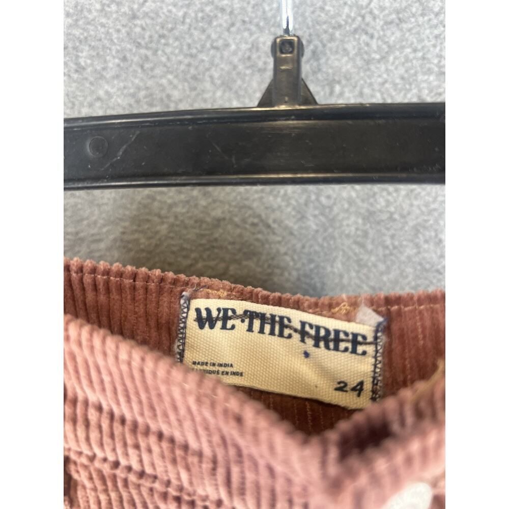 Free People We The Free Good Luck Barrel Corduroy Jeans Withered Rose Size 24 - Picture 7 of 9